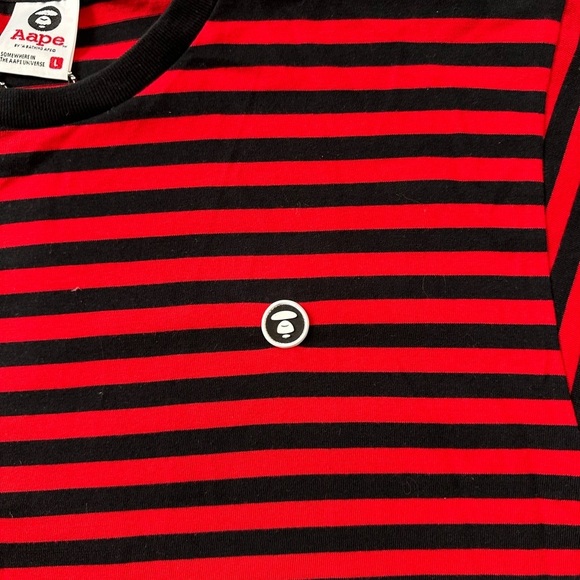 Aape NWT Striped Logo T-shirt Large - Picture 5 of 8